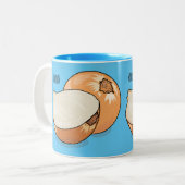 Ui-cartoon illustratie tweekleurige koffiemok (Voorkant links)