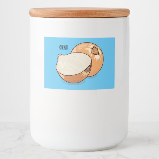 Ui-cartoon illustratie voedselcontainer etiket (Voorkant)