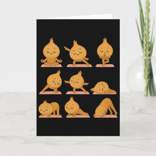 Ui doet yoga vegane kawaii zen meditatie kaart