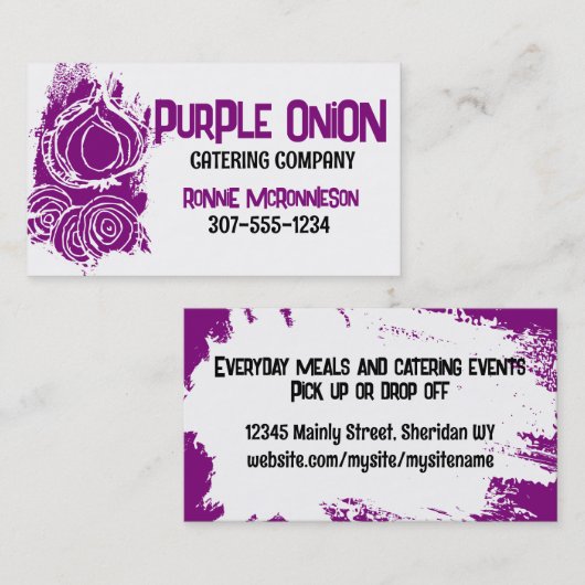 ui doodles koken chef catering visitekaartje (Voorkant / Achterkant)