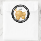 Ui in het zuur | potje voedseletiketten ronde sticker (Tas)