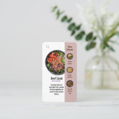 UI UX-formaat QR-code Restaurant visitekaartje (Staand voorkant)