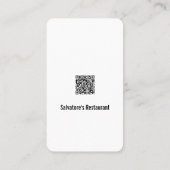 UI UX-formaat QR-code Restaurant visitekaartje (Achterkant)