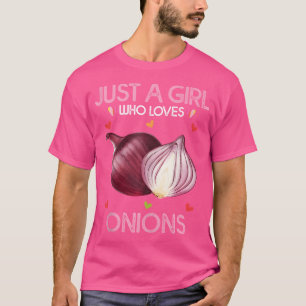 Ui voor vrouwen gewoon een meisje dat van uien hou t-shirt