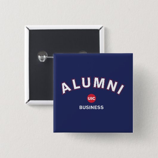 UIC Alumni Business Vierkante Button 5,1 Cm (Voorkant /achterkant)