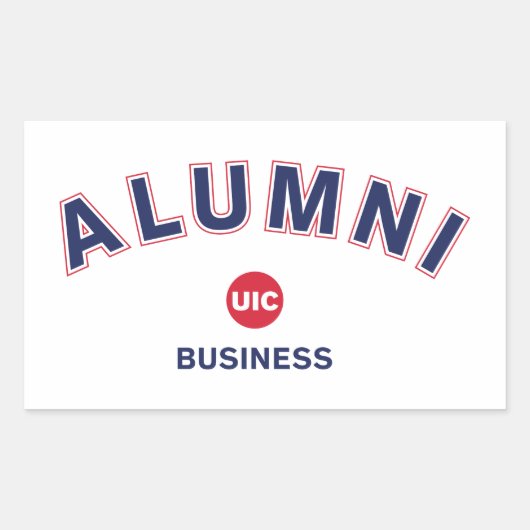 UIC Business Alumni Rechthoekige Sticker (Voorkant)