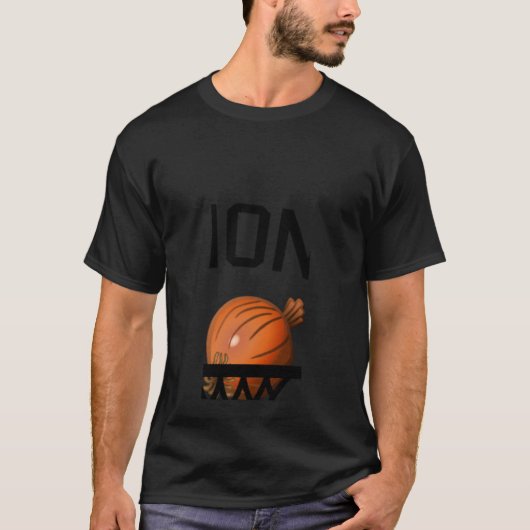 Uien die in een Basketball Net ORIGINAL gaan T-shirt (Voorkant)