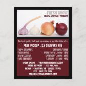 Uien en knoflook, Greengrociers Adverteren Flyer (Voorkant)