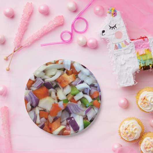 Uien en knollen papieren bordje (Feest)