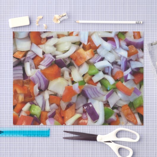 Uien en knollen tissuepapier (Craft)