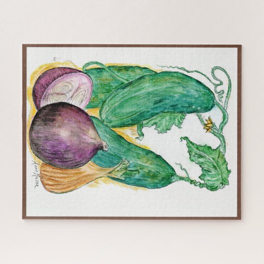 Uien en manden legpuzzel (Horizontaal)