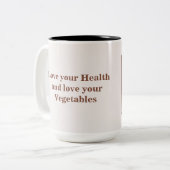 Uien en manden tweekleurige koffiemok (Voorkant links)