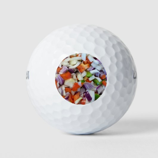 Uien en paprika's golfballen (Voorkant)
