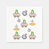 Uien, knoflook, soep, keukenhanddoeken servet (Voorkant)