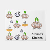 Uien Knoflook Voedsel Keuken Kok, Paddeurmat Deurmat (Voorkant)