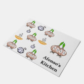 Uien Knoflook Voedsel Keuken Kok, Paddeurmat Deurmat (Schuin)