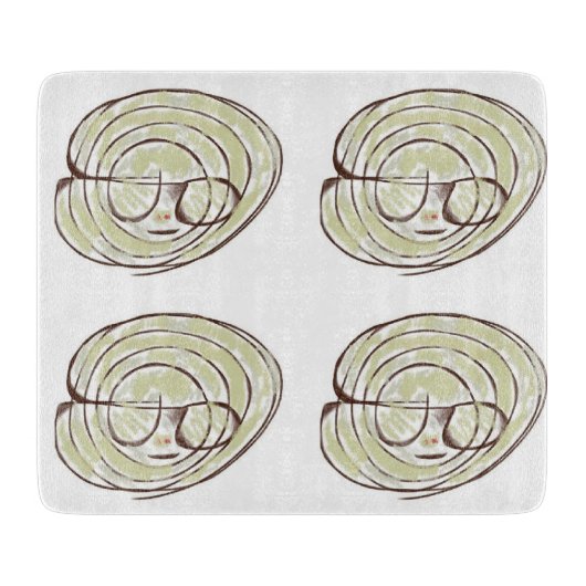 Uien-kop Snijplank (Voorkant)