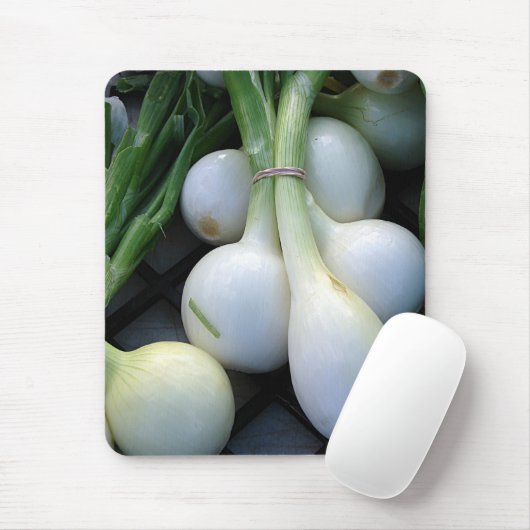Uien op de boerenmarkt muismat (Met muis)