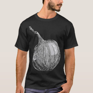Uien Retro Groenten Veganistische Vegetarische Ui T-shirt