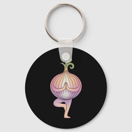 Uien Yoga  Sleutelhanger (Voorkant)