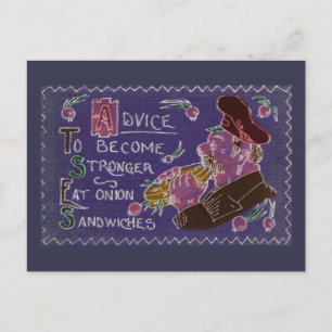 Uien Zandwiches maken gezond eten  Briefkaart