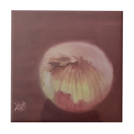 uienstudie tegeltje (Voorkant)