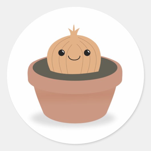 Uienteken Ronde Sticker (Voorkant)