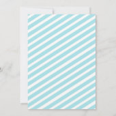 Uil 1e verjaardag Uitnodiging Jongen Turquoise en  (Achterkant)