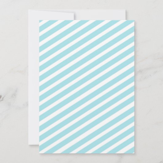 Uil 1e verjaardag Uitnodiging Jongen Turquoise en  (Achterkant)