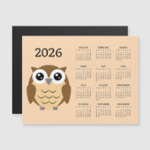 Uil 2026 Agenda Magnetische Kaart (Voorkant / Achterkant)
