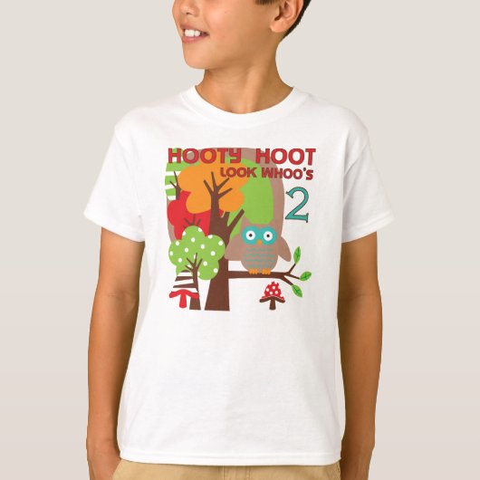 Uil 2e verjaardag T-shirts en geschenken (Voorkant)