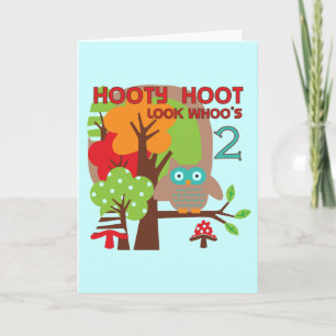 Uil 2e verjaardag T-shirts en geschenken Kaart