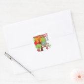 Uil 2e verjaardag T-shirts en geschenken Ronde Sticker (Envelop)