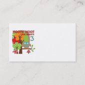 Uil 3e verjaardag T-shirts en geschenken Visitekaartje (Achterkant)