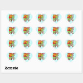 Uil 4th Birthday T shirten en geschenken Hart Sticker (Vel)