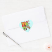 Uil 4th Birthday T shirten en geschenken Hart Sticker (Envelop)