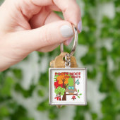 Uil 4th Birthday T shirten en geschenken Sleutelhanger (Hand)