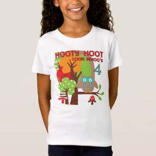 Uil 4th Birthday T shirten en geschenken T-shirt