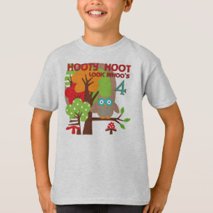 Uil 4th Birthday T shirten en geschenken T-shirt