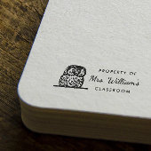 Uil - Aangepaste leraar naam Boek Classroom Rubberstempel