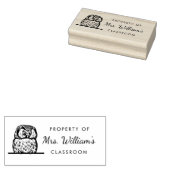Uil - Aangepaste leraar naam Boek Classroom Rubberstempel (Gestempeld)