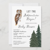 Uil Adventure Baby shower Kaart (Voorkant)