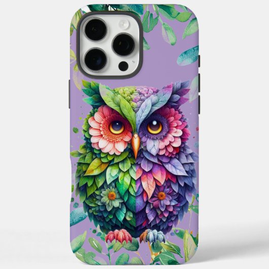 Uil afbeelding iPhone 16 Pro Max hoesje (Achterkant)