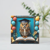 🦉 Uil Afstudeerfeest voor Studenten Viering 🦉 Kaart (Staand voorkant)