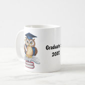 Uil Afstuderen gepersonaliseerd Koffiemok (Voorkant links)