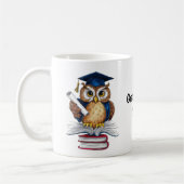 Uil Afstuderen gepersonaliseerd Koffiemok (Links)