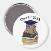 Uil Afstuderen ronde magneet (Voorkant / Achterkant)