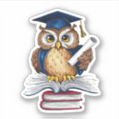 Uil Afstuderen Sticker (Voorkant)