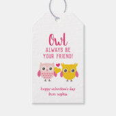 Uil altijd je vriend Kinder Valentijnse partij Cadeaulabel (Voorkant)