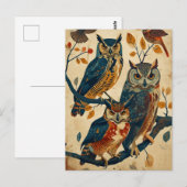  Uil art Briefkaart (Voorkant / Achterkant)